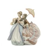 LLADRO PORCELAIN FIGURE, Southern Charm 5700, two ladies and lace parasol, 27cms (h) Provenance: