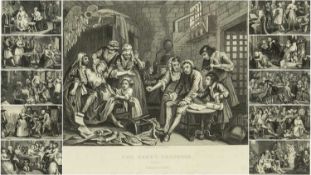 ASSORTED HOGARTH PRINTS, later impressions, including seven from The Rake's Progress and four from