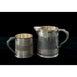 TWO 19TH C. SILVER VESSELS, comprising Walter & John Barnard, London 1877, tapering cylinder milk