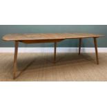 MID-CENTURY ERCOL 444 WINDSOR EXTENDING DINING TABLE, solid elm and beech, natural colour, wax