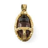 14K GOLD SCARAB PENDANT, 4.9gms Provenance: private collection Gwynedd Comments: wear overall,