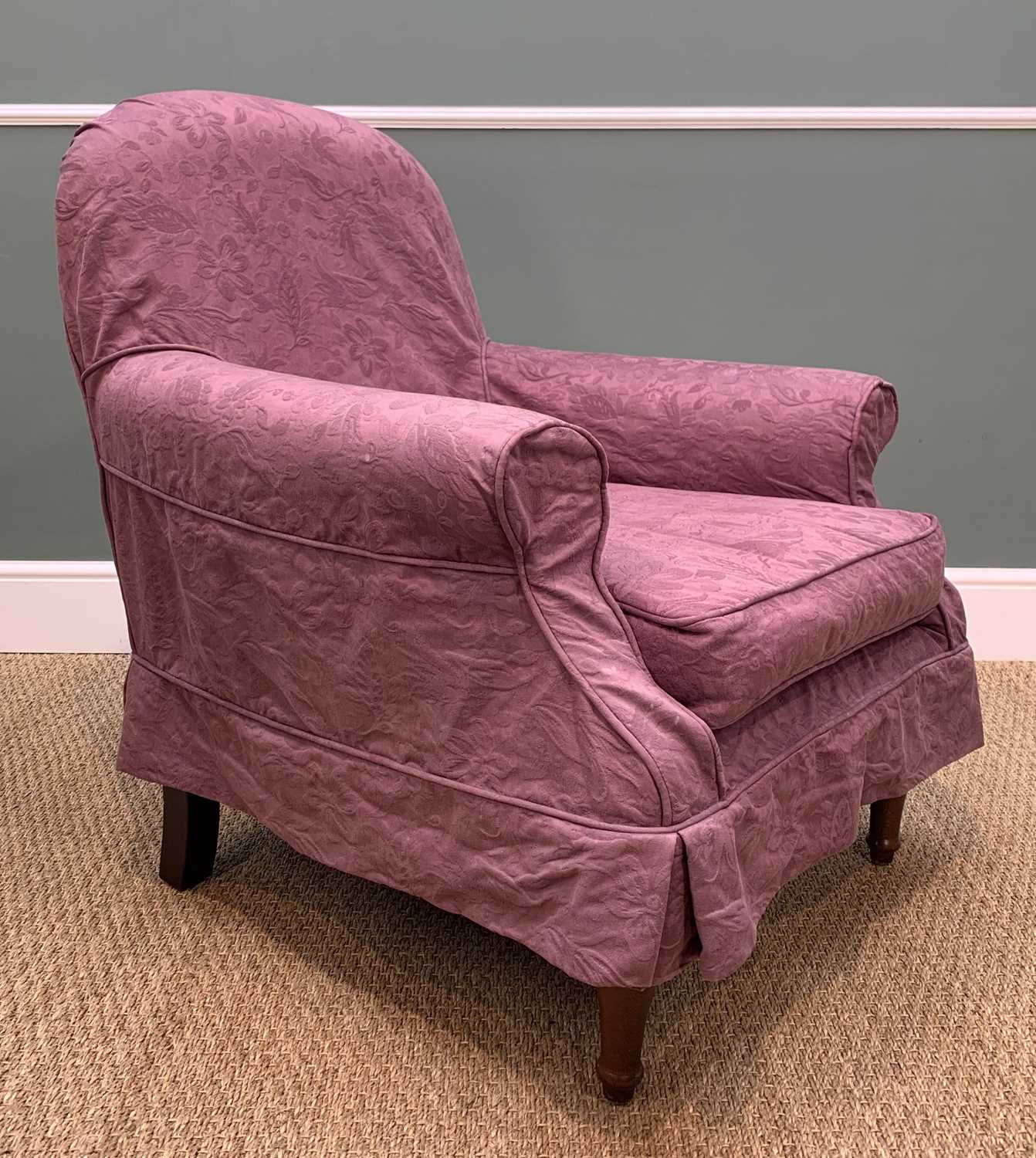 LAURA ASHLEY SEATING FURNITURE, comprising ART DECO STYLE LEATHER ARMCHAIR, loose cushion, double - Image 10 of 16