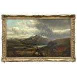 ATTRIBUTED TO CHARLES EDWARD WILLIAMS (1807-1881) oil in canvas, extensive Snowdon (Eryri) landscape