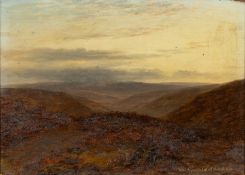 WILLIAM LUKER (1828-1907) oil on board - Goathland, moorland landscape, signed with monogram, titled