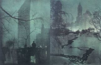 TWO NEW YORK SCENES - EDWARD STEICHEN (1879-1973) giclee print on canvas - Flat Iron Ney York