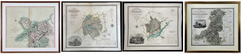 JOHN CARY / C & H GREENWOOD / GREENWOOD coloured antiquarian maps - entitled (1) 'Principalities