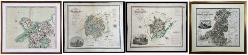 JOHN CARY / C & H GREENWOOD / GREENWOOD coloured antiquarian maps - entitled (1) 'Principalities