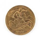 EDWARD VII GOLD HALF SOVEREIGN, 1907, 4g Provenance: private collection Cardiff