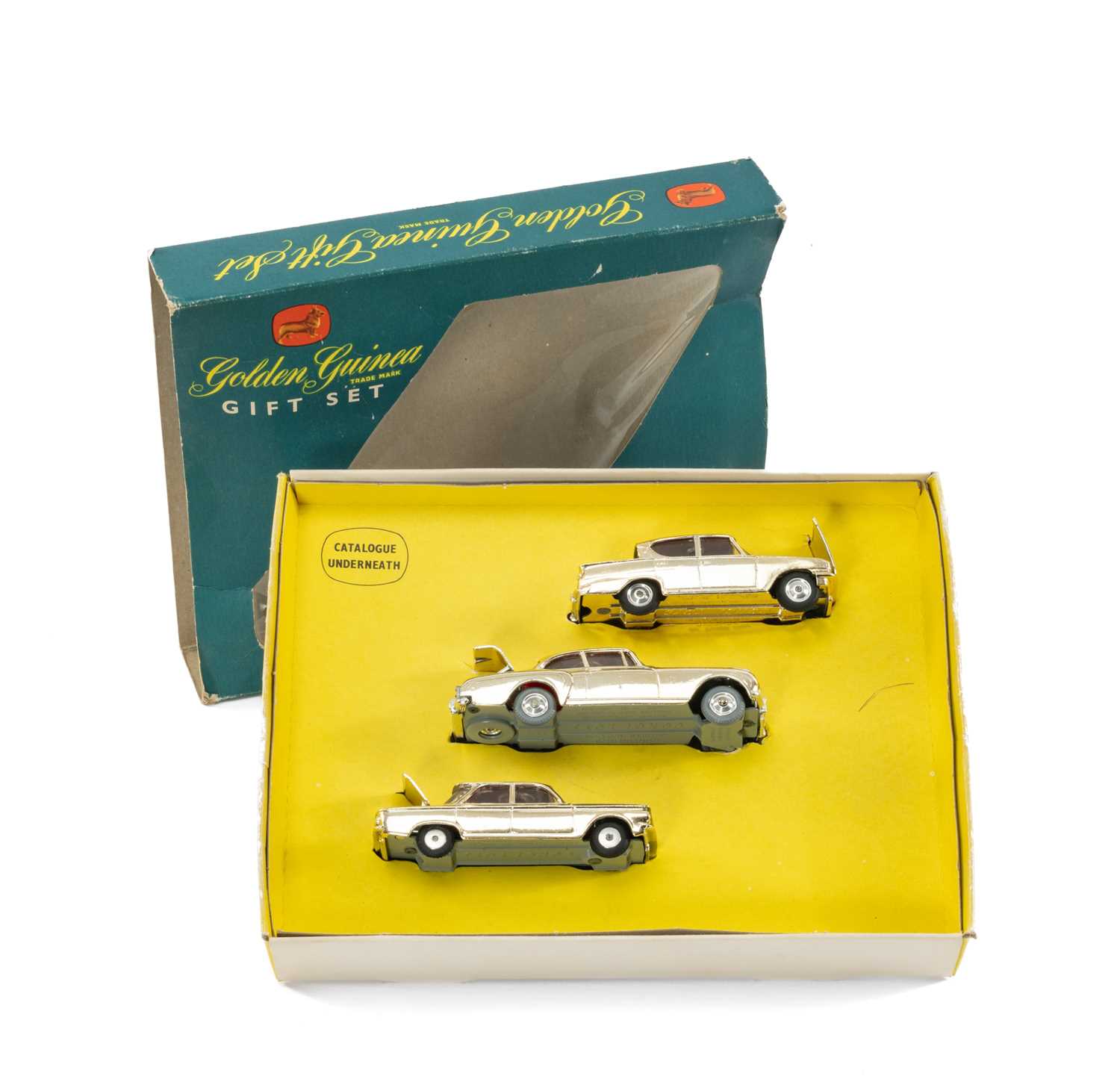 BOXED CORGI TOYS GOLDEN GUINEA GIFT SET comprising Chevrolet Corvair, Bentley Continental Sports