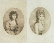 EUGENE GAUJEAN (1850-1900) pair etchings - Lady Manners; Mrs Sheridan, signed in pencil, titled
