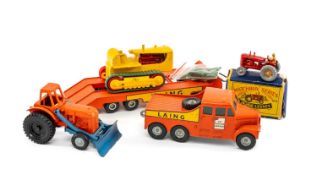 FARM RELATED DIE CAST MODELS, Matchbox king size Laing Scammel 6x6 tractor, trailer & caterpillar,