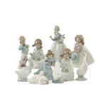 COLLECTION OF LLADRO FIGURINES including, Goose with Long Neck, Two Ducks 368, Turned Goose 243,