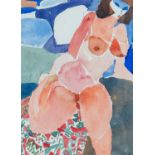 ‡ EWART JOHNS (1923-2013) watercolour - female nude, signed with initials, dated '90, 28 x 20cms