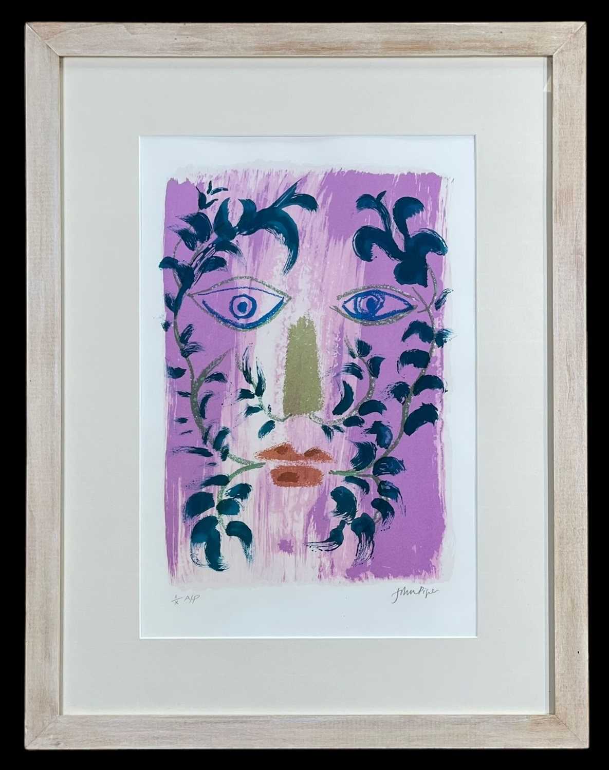 ‡ JOHN PIPER (1903-1992) numbered artist's proof lithograph - entitled verso, 'Foliate Head', - Image 2 of 2