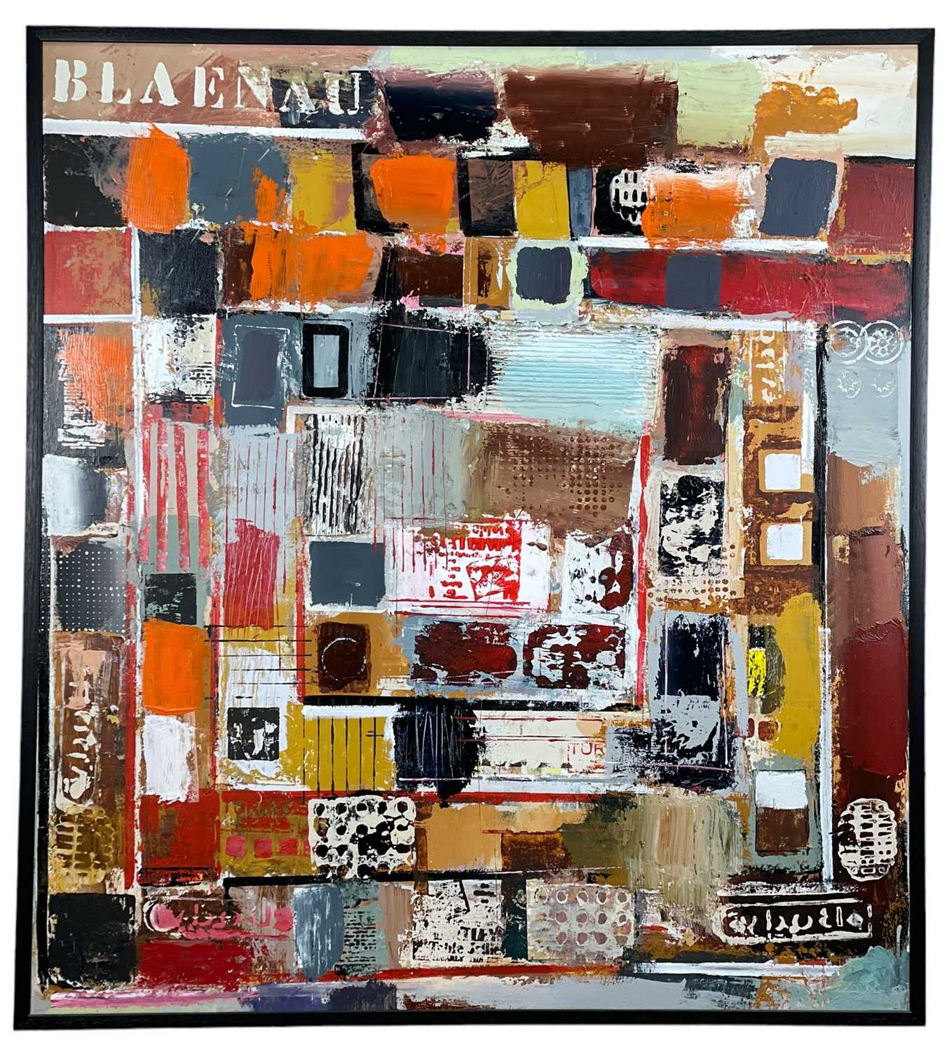 ‡ JOHN UZZELL EDWARDS (Welsh 1937–2014) oil and mixed media on canvas - entitled verso, 'Blaenau', - Image 2 of 2