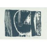 ‡ ISLWYN WATKINS (Welsh 1938-2018) limited edition (7/8) monochrome lithograph - abstract, signed