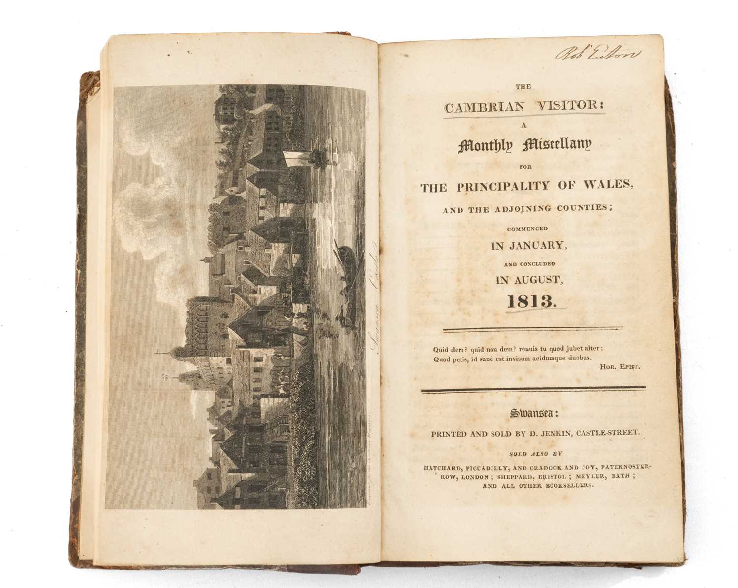 THE CAMBRIAN VISITOR WITH ENTRY BY WILLIAM WESTON YOUNG being 'A Monthly Miscellany for The