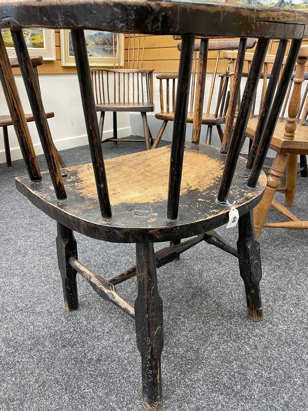 WELSH OAK & ASH COMB-BACK ARMCHAIR late 18th Century, Cardiganshire, the back of seven spindles - Image 49 of 50