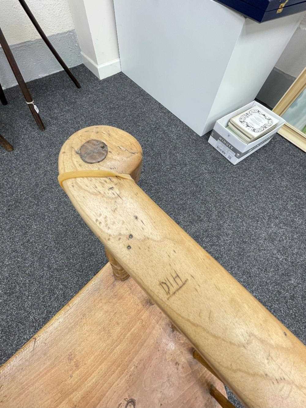 WELSH ELM AND ASH ARMCHAIR c. 1800, probably Swansea Valley, of 'lobster-pot' form, the back of - Image 19 of 46