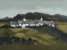 ‡ WILF ROBERTS (Welsh 1941-2016) oil on board - entitled verso, 'Tan y Graig', signed and dated