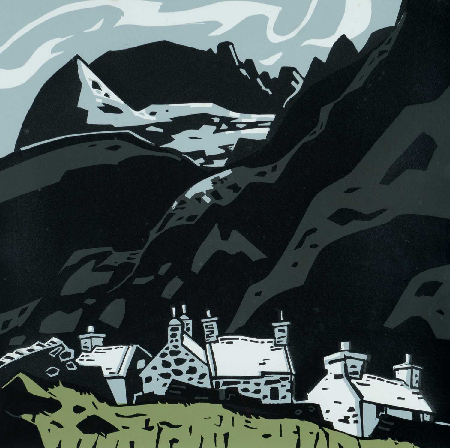 ‡ SIR KYFFIN WILLIAMS RA limited edition (artist proof) linocut - Gwastadnant, fully signed in