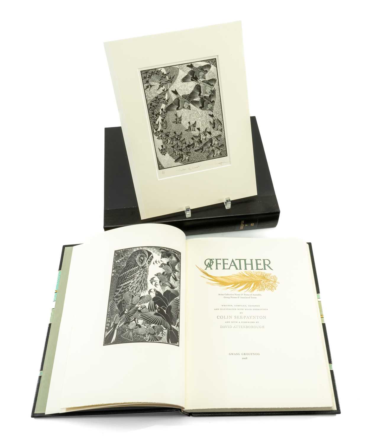 GWASG GREGYNOG PRESS: OF A FEATHER extra special limited edition (7/15) folio size volume, with