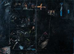 ‡ ROGER CECIL (Welsh 1942-2015) large mixed media on card - abstract, 59 x 81cms Provenance: private