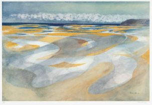 ‡ JOHN ELWYN (Welsh 1916-1997) lithograph - entitled 'Laugharne Estuary from Dylan Thomas'