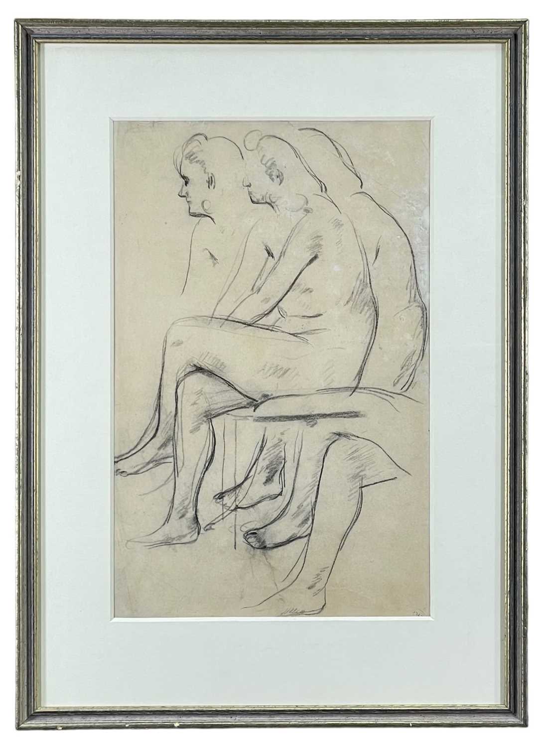 ‡ NINA HAMNETT (Welsh 1890-1956) pencil - entitled verso, 'Life Class', signed with initials, - Image 2 of 2