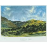 ‡ KING CHARLES III (b.1948) limited edition (16/100) lithograph - entitled, 'Cwm Berwyn', signed and