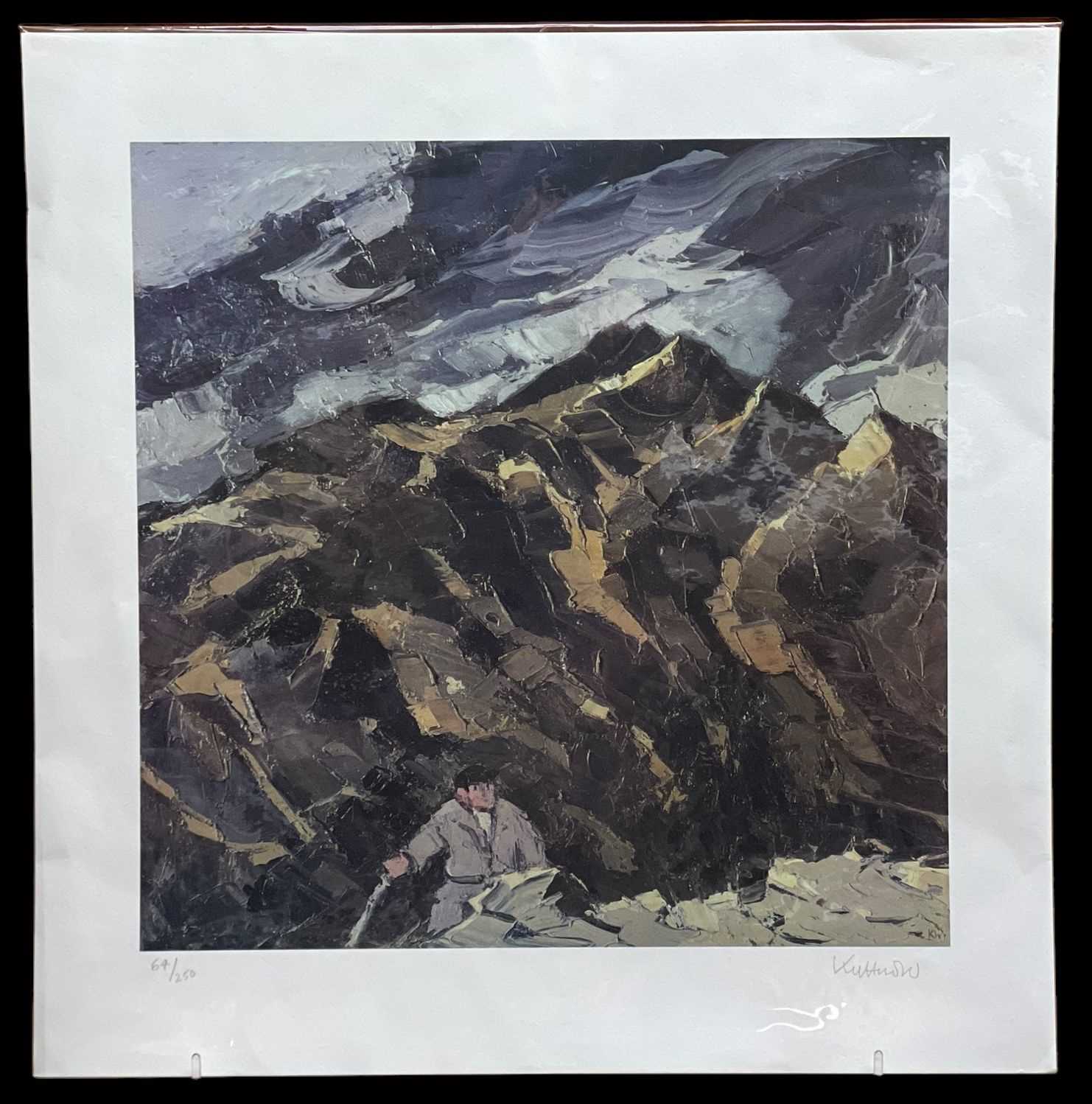 ‡ SIR KYFFIN WILLIAMS RA limited edition (64/250) lithograph - 'Farmer Below Snowdon', signed - Image 2 of 2