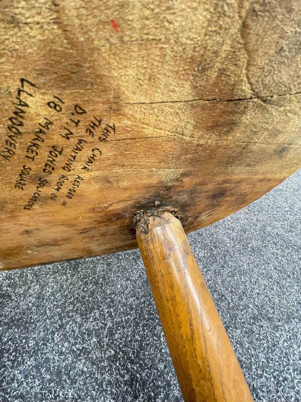 WELSH ELM AND ASH ARMCHAIR c. 1800, probably Swansea Valley, of 'lobster-pot' form, the back of - Image 29 of 46