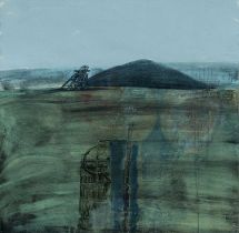 ‡ JACK CRABTREE (b.1938) oil on paper - entitled verso, 'Valleys Landscape', signed, 29 x 30cms