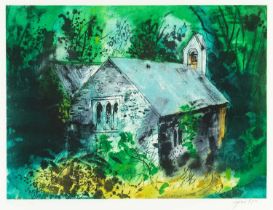 ‡ JOHN PIPER (1903-1992) limited edition (55/70) etching and aquatint - entitled verso, 'Old
