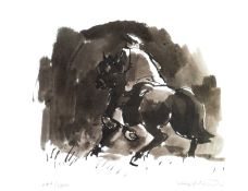 ‡ SIR KYFFIN WILLIAMS RA limited edition (249/500) print - Patagonian horse and rider, fully