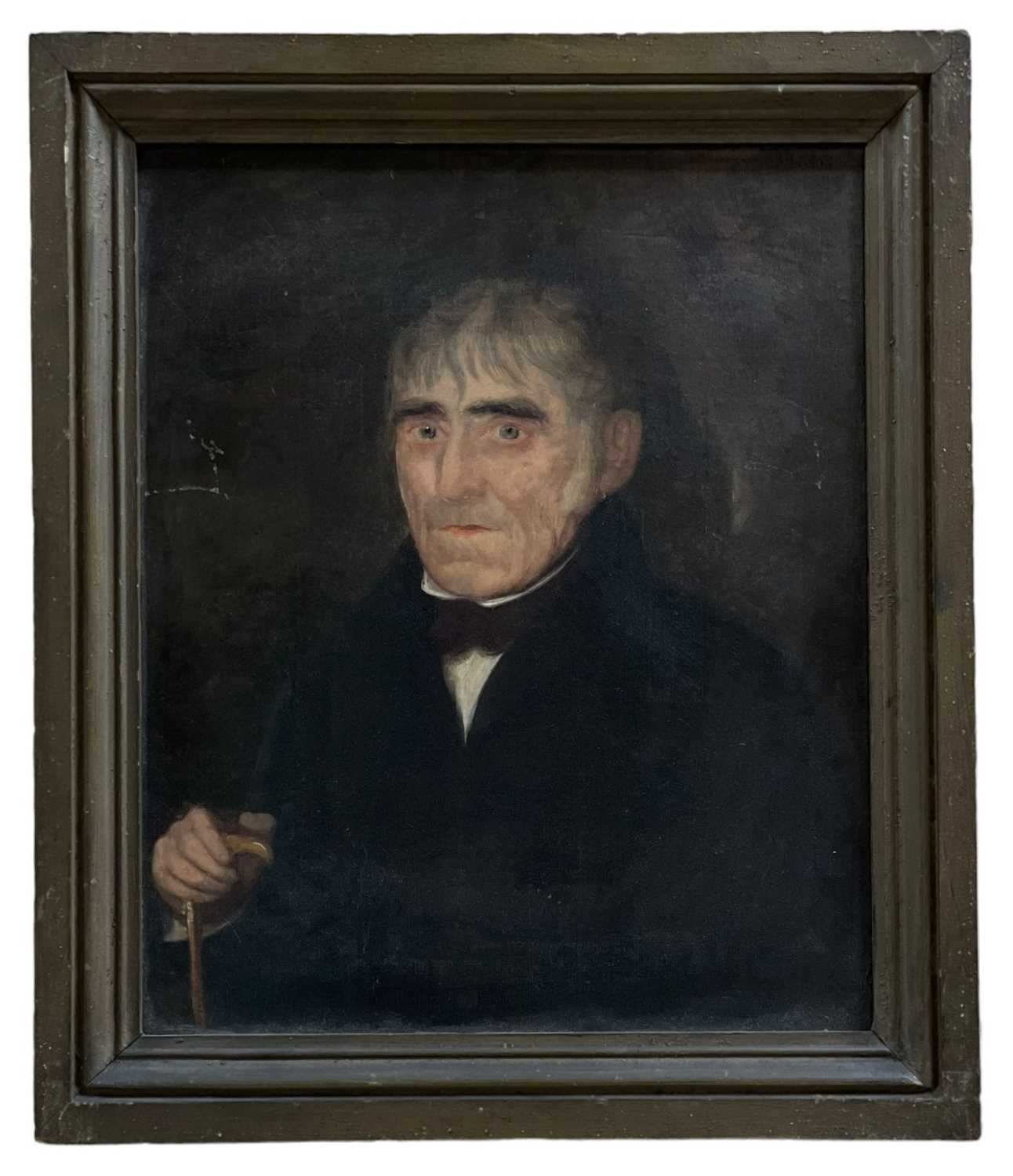 HUGH HUGHES (Welsh 1790–1863) oil on canvas - circa 1812 half-portrait of William Williams, probably - Image 2 of 2