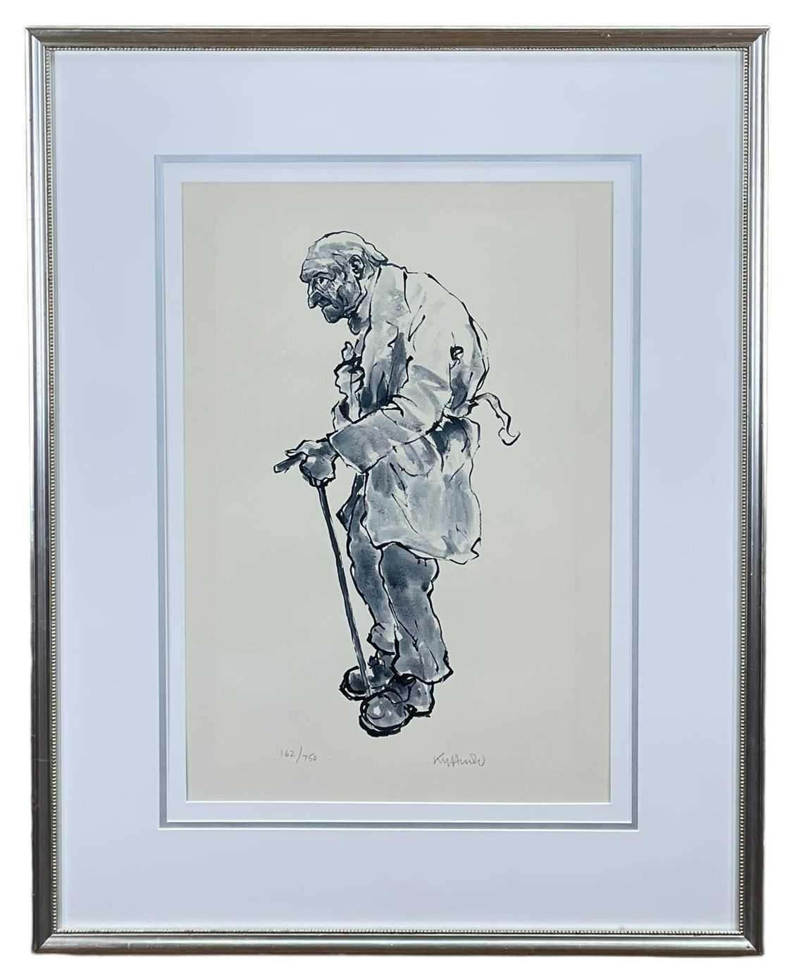 ‡ SIR KYFFIN WILLIAMS RA limited edition (162/750) print -'Farmer at Funeral', fully signed, 59 x - Image 2 of 2