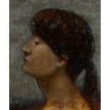 ‡ SHAUN G DAY (b.1964) oil on linen on panel - entitled verso, 'Portrait study' on Fountain Fine Art