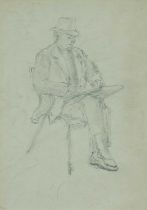 ‡ FELICITY CHARLTON (1913-2009) pencil - entitled verso, 'Portrait of Evan Charlton' on Martin