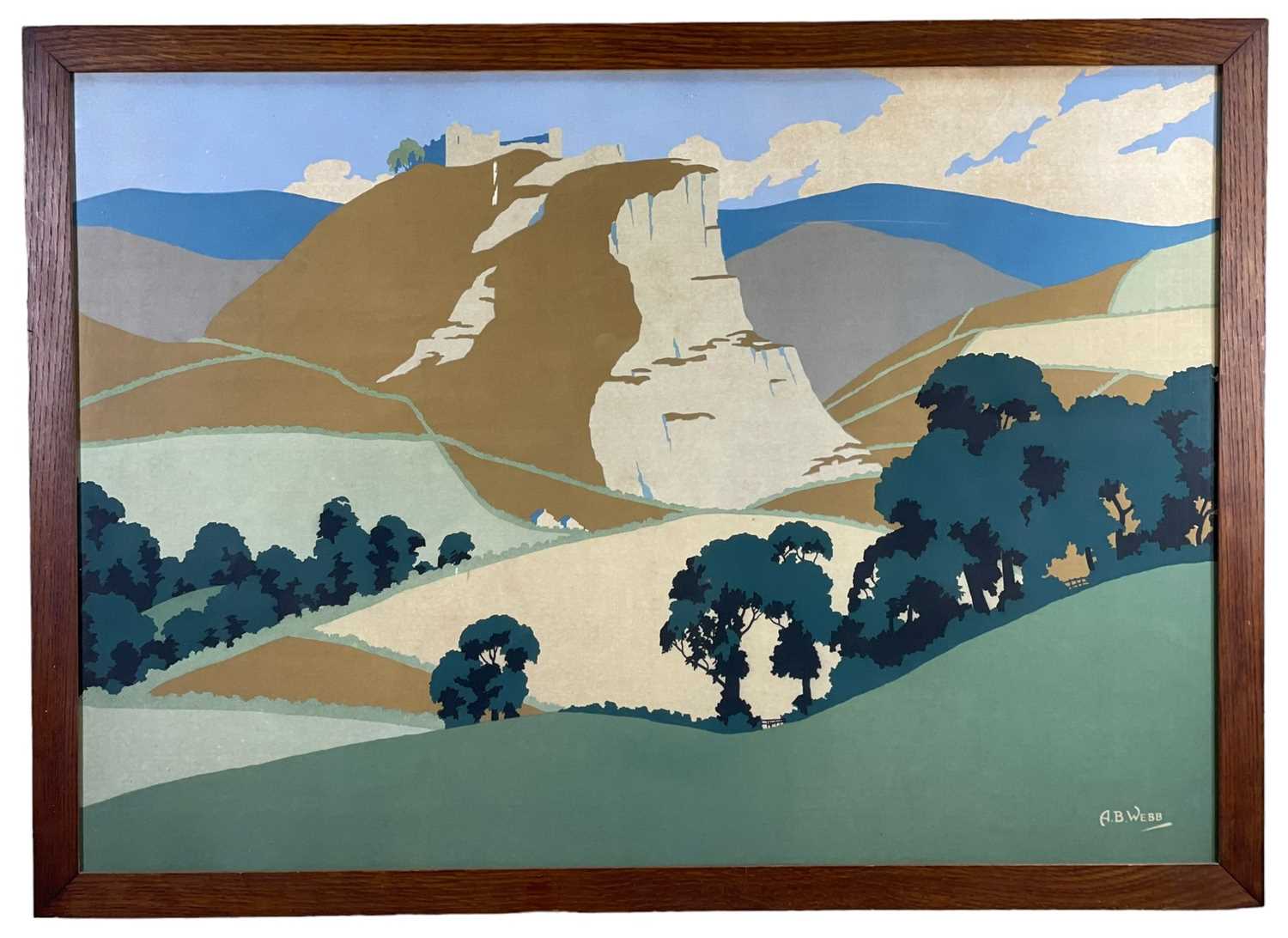 ARCHIBALD BERTRAM WEBB (English-Australian, 1887-1944) large lithograph poster - Welsh landscape, - Bild 2 aus 2