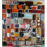 ‡ JOHN UZZELL EDWARDS (Welsh 1937–2014) oil and mixed media on canvas - entitled verso, 'Blaenau',