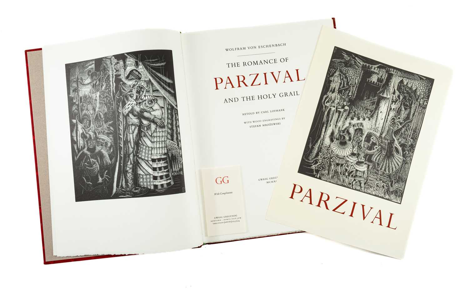 GWASG GREGYNOG PRESS: PARZIVAL AND THE HOLY GRAIL 1990 limited edition (44/195) 'Wolfram Von