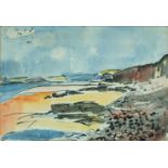 ‡ ARTHUR GIARDELLI (Welsh 1911-2009) watercolour - entitled verso, 'Amroth Bay', signed with