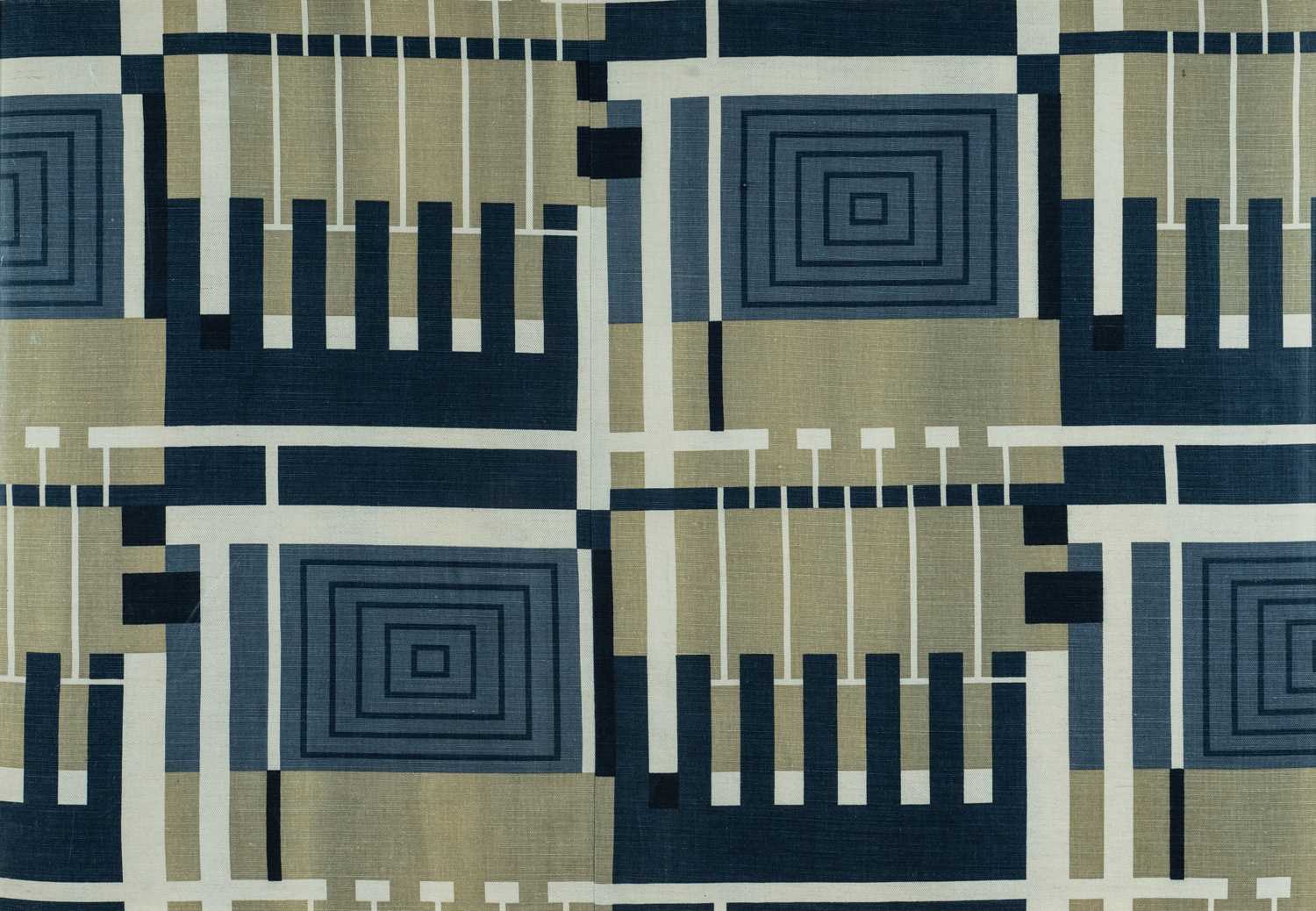 ‡ FRANK LLOYD-WRIGHT (American 1867-1959) screenprint on cotton for F. Schumacher & Co - entitled
