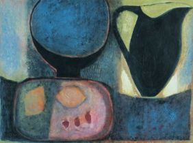 ‡ VIVIENNE WILLIAMS (Welsh b.1955) mixed media - entitled verso, 'Still Life with Lemons and