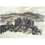 ‡ SIR KYFFIN WILLIAMS RA limited edition (432/500) print - Conwy castle, signed fully in pencil,