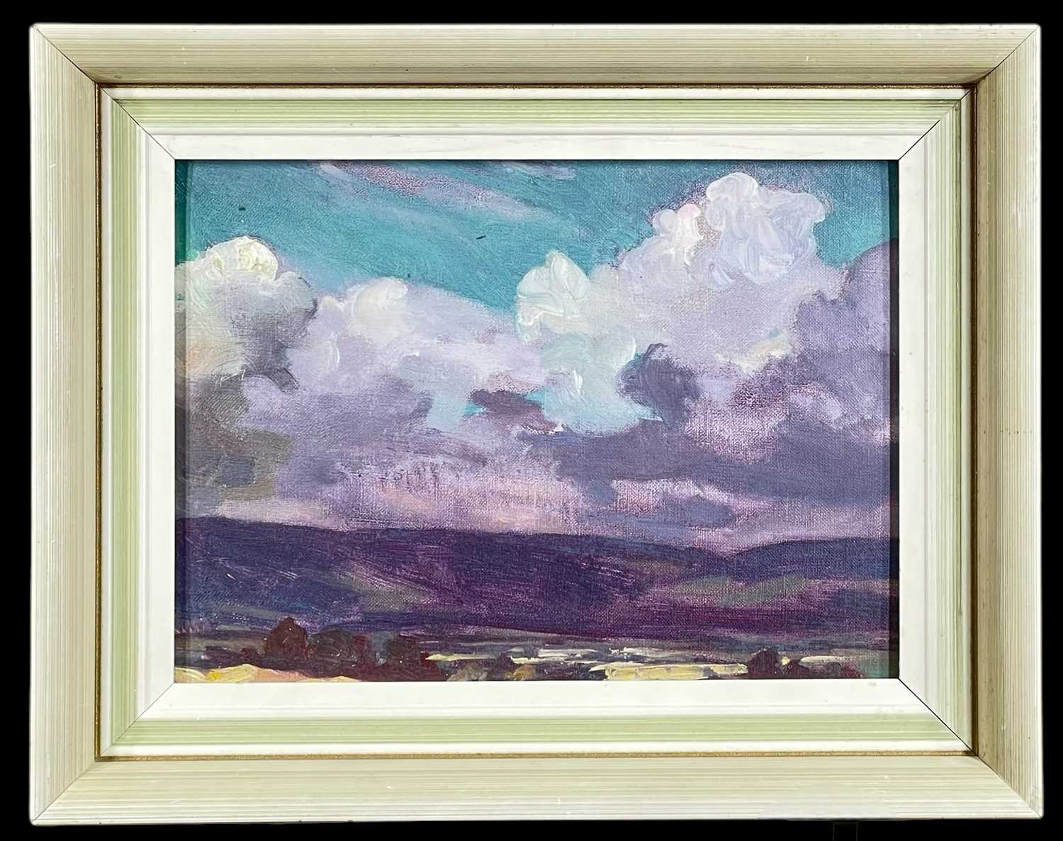 CHRISTOPHER WILLIAMS RBA (Welsh 1873-1934) oil on canvas - entitled verso 'Cloud Study over - Image 2 of 2