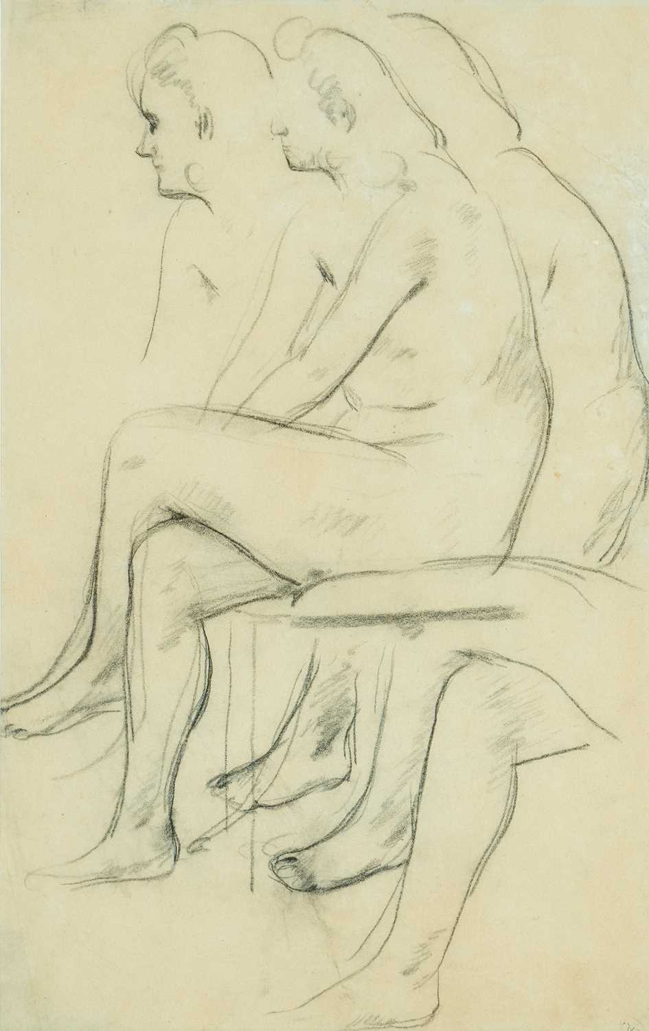 ‡ NINA HAMNETT (Welsh 1890-1956) pencil - entitled verso, 'Life Class', signed with initials,