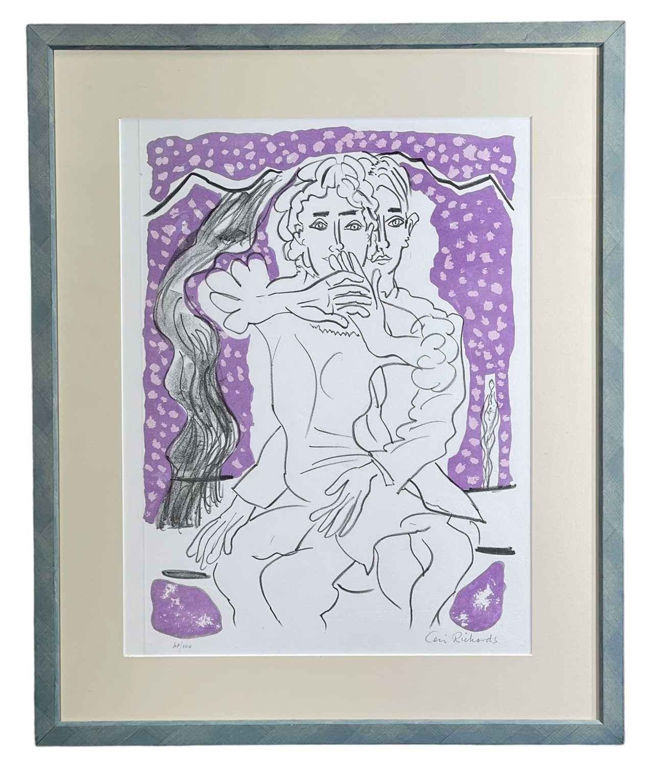 ‡ CERI RICHARDS (Welsh 1903-1971) two colour limited edition (48/100) lithograph - 'The Story Lost - Bild 2 aus 2