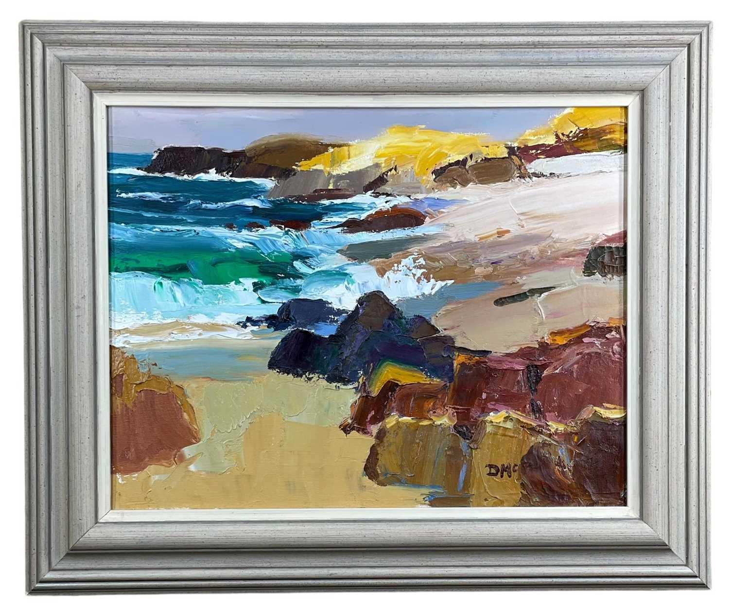 ‡ DONALD MCINTYRE (1923-2009) oil on canvas - entitled verso, 'Sea Iona II' on Tib Lane Gallery - Image 2 of 2